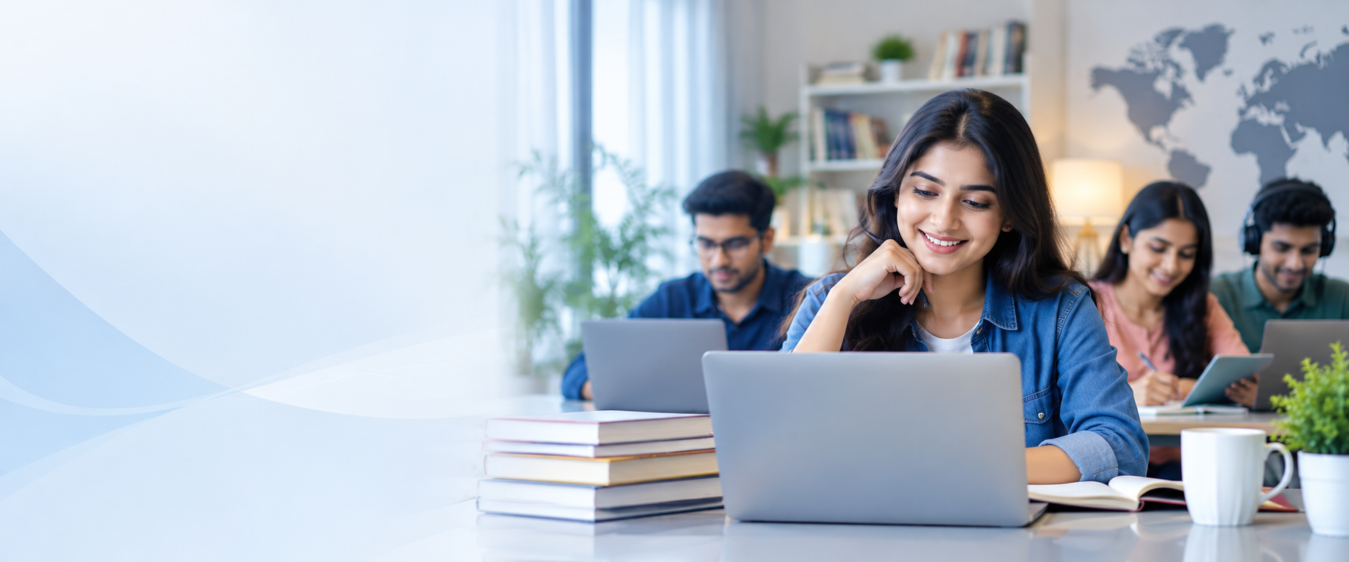 Students learning through distance education